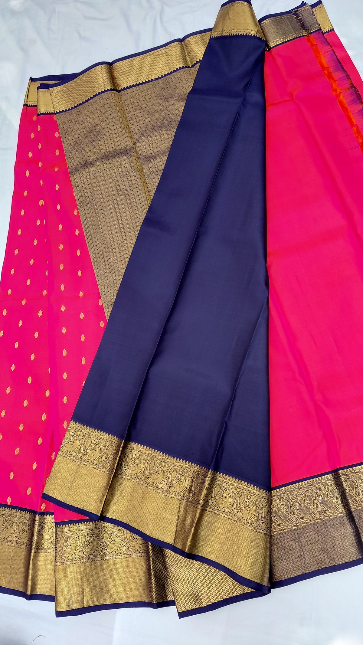 Pink Pure Silk Powerloom Kanjivaram