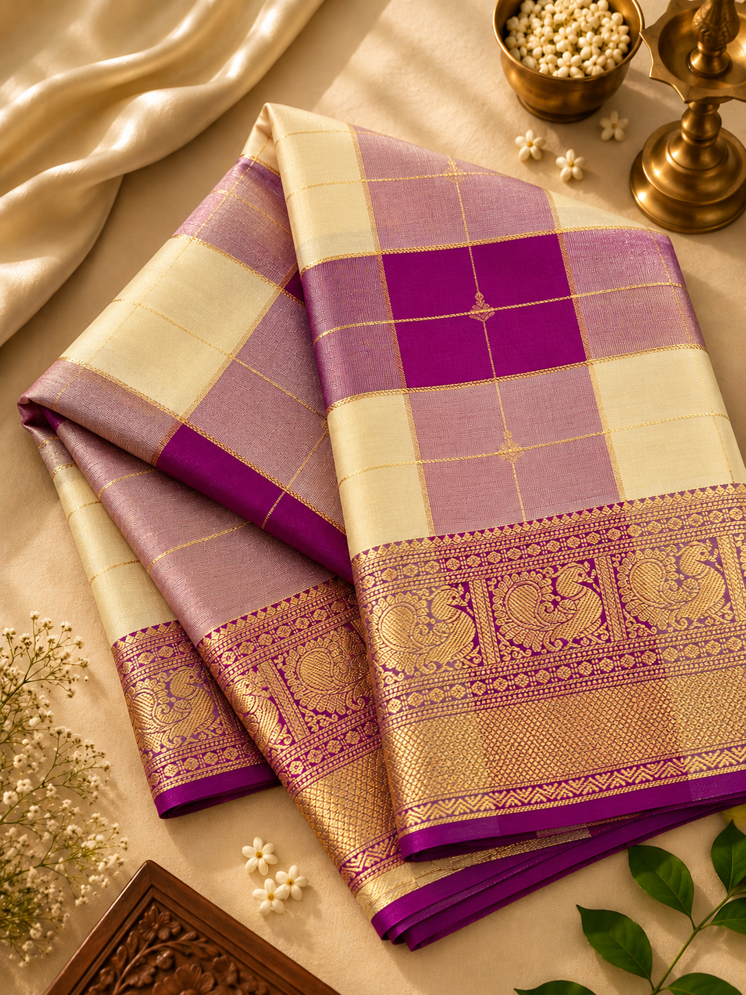 Contrast Pallu Sarees