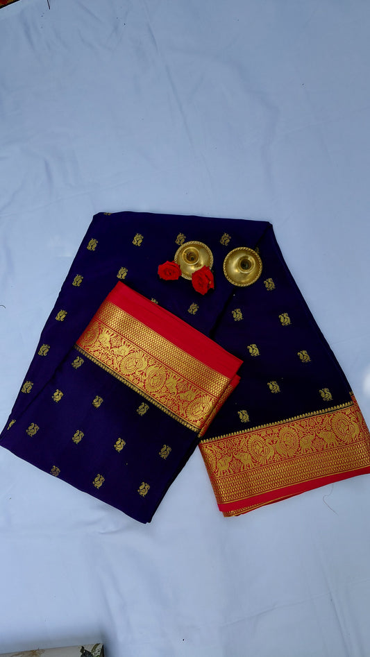 Pure Crepe Peacock Butta 130 GSM
