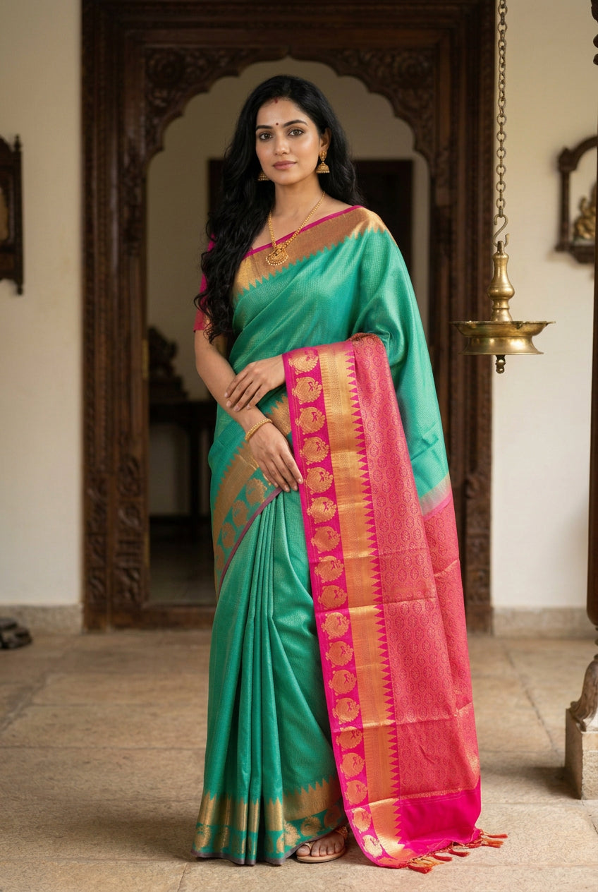 Pure Silk Small Dot Kanjivaram
