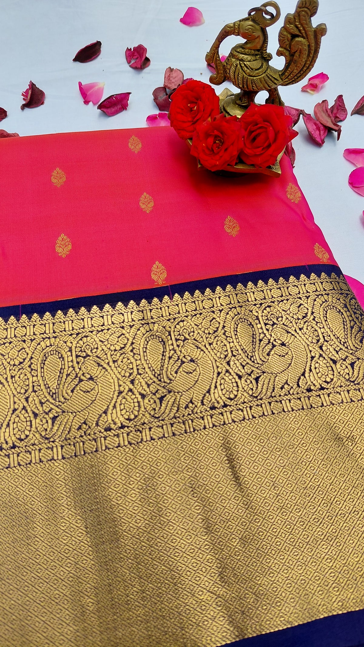 Pink Pure Silk Powerloom Kanjivaram